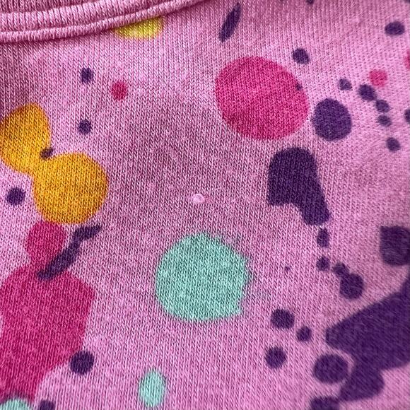 Little Sleepies Pink Paint Party Long Sleeve Flutter Tee Size 2T - Picture 3 of 3